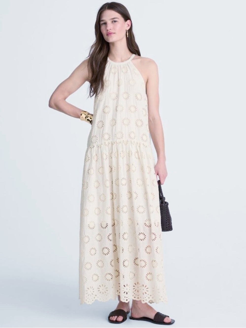 Madewell Aubriella floral eyelet maxi dress